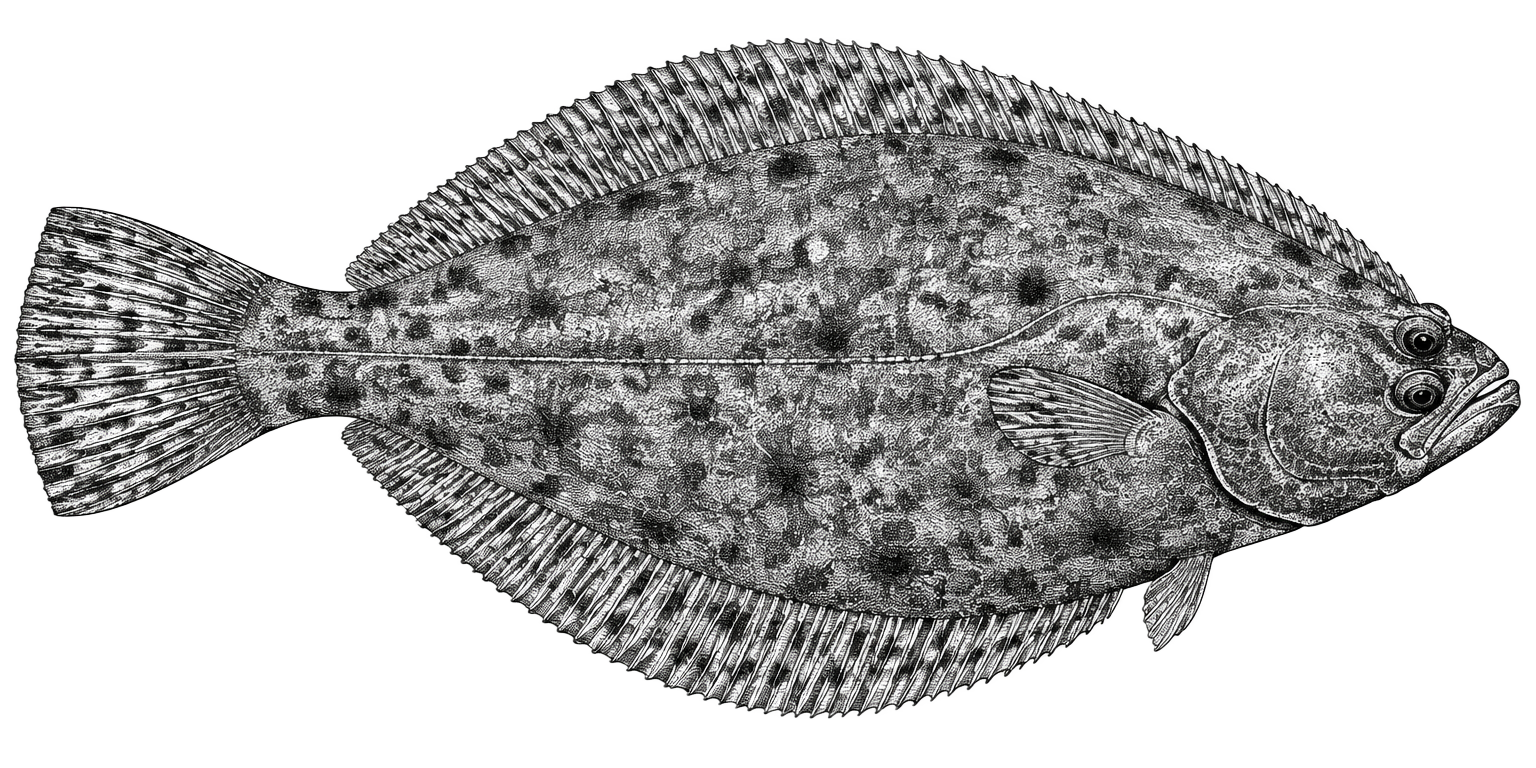 Summer flounder illustration